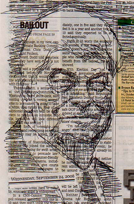 chris_dodd_2 Ball point pen on the morning newsprint