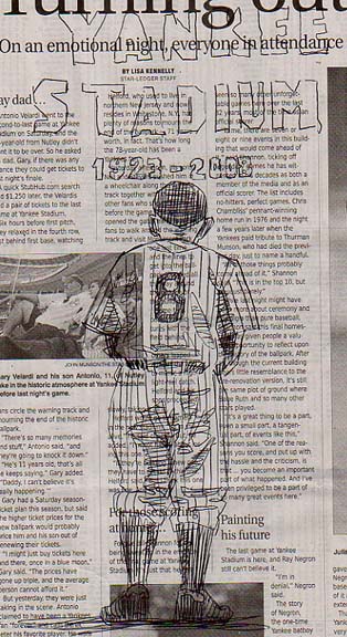 yogi_berra Ball point pen on the morning newsprint